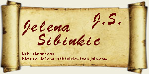 Jelena Sibinkić vizit kartica